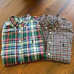 Boys Ralph Lauren Plaid Poplin Shirt Bundle